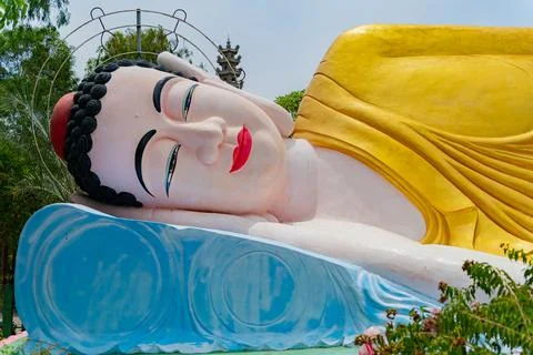 The sleeping Buddha. Foto stock