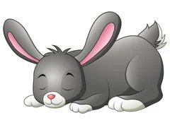 Cute cartoon sleeping bunny Good night: Graphic #237380857