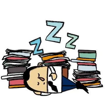 Sleeping businessman Stock Illustration