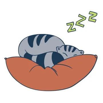 Sleeping cat Stock Illustration