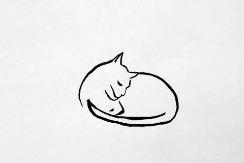 Sleeping cat Stock Illustration
