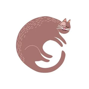 Sleeping cat Stock Illustration