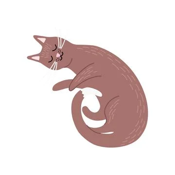 Sleeping cat Stock Illustration