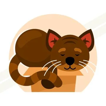 Sleeping-cat Stock Illustration