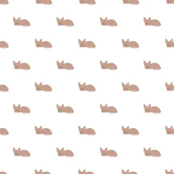 Sleeping cat kitten seamless pattern soft pink design イラスト素材