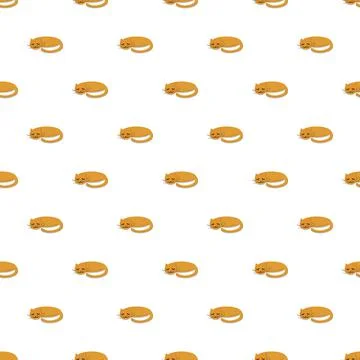 Sleeping cat pattern seamless Illustrazione stock