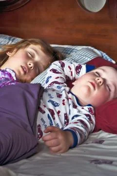 Sleeping Children Stock Photos