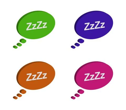 Sleeping cloud icon illustrated in vector on white background Illustrazione stock