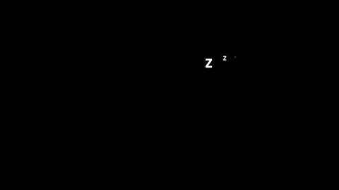 Sleeping concept moving z letters animation isolated on black background 스톡 동영상 329777908