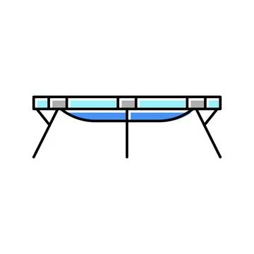 Sleeping cot color icon vector illustration イラスト素材