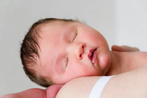 Sleeping cute infant Stock Photos