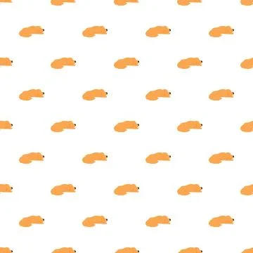 Sleeping dog repeat pattern on white background Stock Illustration