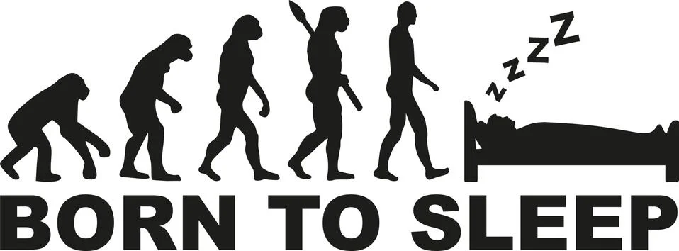 Sleeping evolution - born to sleep 스톡 일러스트