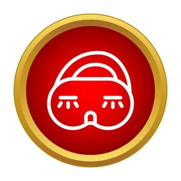 Sleeping eye mask icon for rest and relaxation Stock Illustration