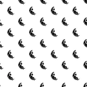 Sleeping girl pattern seamless Illustrazione stock
