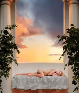 Sleeping goddess Fotos Stock