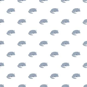 Sleeping gray wolf seamless pattern for fabric design Stockillustratie