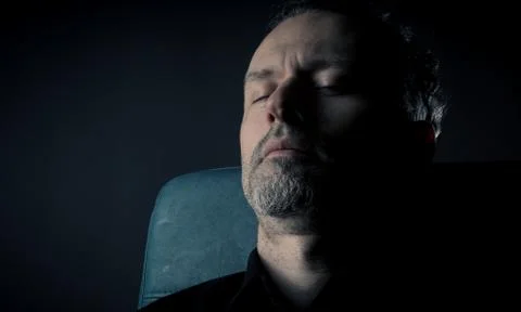 Sleeping handsome man Stock Photos