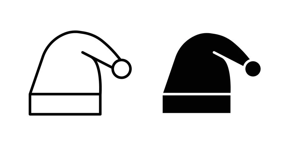 Sleeping Hat icon vector template set in black Stock Illustration