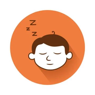 Sleeping head symbol Stock-Illustration