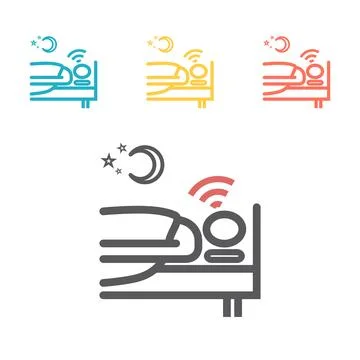 Sleeping icon design. Vector sign for web graphic. Stock Illustration