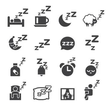 Sleeping icon Stock Illustration
