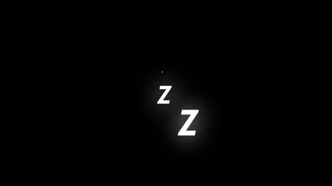 Sleeping illustration animation on black background. zzz animation sleeping.. Stock Footage 322966939
