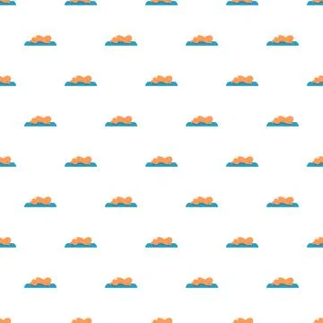 Sleeping infant pattern repeating on white background Stock Illustration