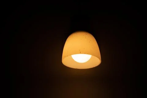 Sleeping light on the wall. Warm light. Stock Photos