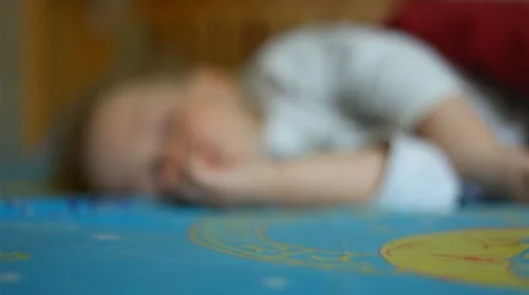 Sleeping little boy Stock Footage 8523958