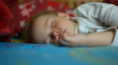 Sleeping little boy Stock Footage 8524258