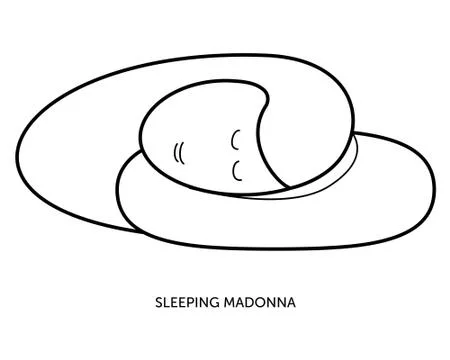 Sleeping Madonna Stock Illustration
