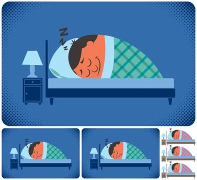 Sleeping man Stock Illustration