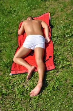 A sleeping man Stock Photos