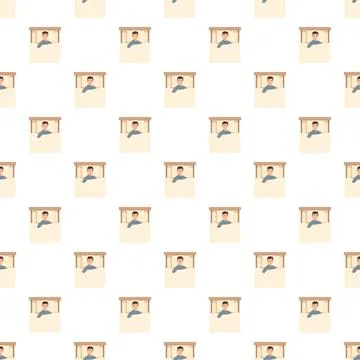 Sleeping man seamless pattern creating restful background Ilustración de archivo