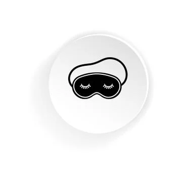 Sleeping mask icon. Eye mask symbol. Night accessory to sleep, travel and rec Stock Illustration