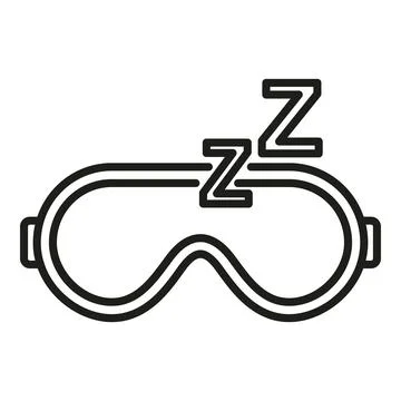Sleeping mask icon outline vector. Sleep problem イラスト素材