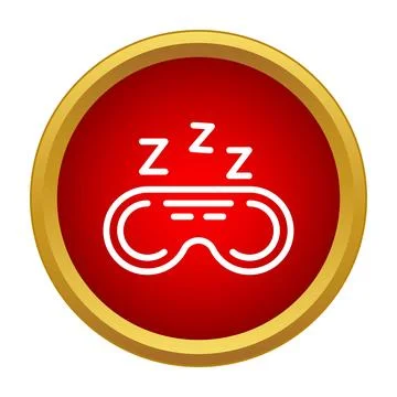 Sleeping mask icon symbolizing rest and relaxation Stock Illustration