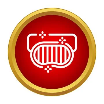 Sleeping mask outlining good night rest icon Stock Illustration