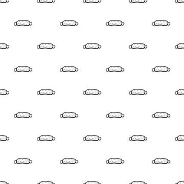 Sleeping mask pattern vector Stock Illustration