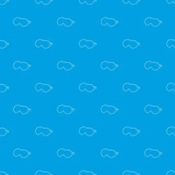 Sleeping mask pattern vector seamless blue Stock Illustration