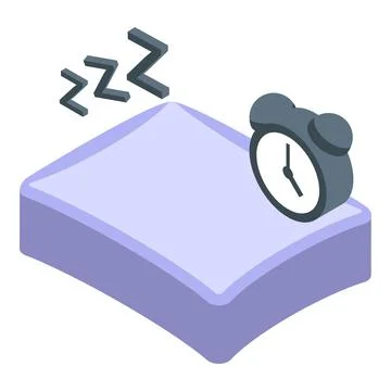 Sleeping memory icon isometric vector. Brain positive Stock Illustration