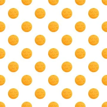 Sleeping moon cartoon seamless pattern background Stock Illustration
