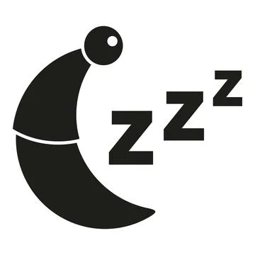 Sleeping moon icon simple vector. Sleep problem Stock Illustration