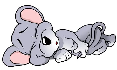 Sleeping Mouse Stock Illustration