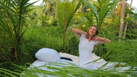 Sleeping in the nature Stock Footage 90742640