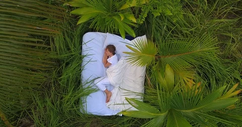 Sleeping in the nature Stock Footage 90745820