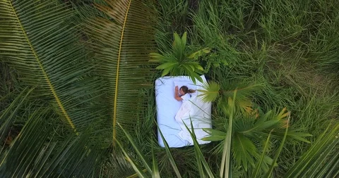 Sleeping in the nature Stock Footage 90747916