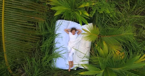 Sleeping in the nature Stock Footage 90748628
