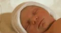 sleeping newborn infant closeup HD Footage